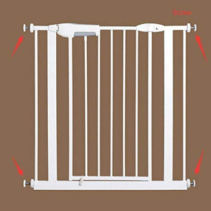 Vmaisi 4 Pack 8MM Baby Gate Threaded Spindle Rod, Replacement Hardware Parts Kit for Pet & Dog Pressure Mounted Safety Gates - Extra Long Wall Mounting Accessories Screws Rods Adapter Bolts Black