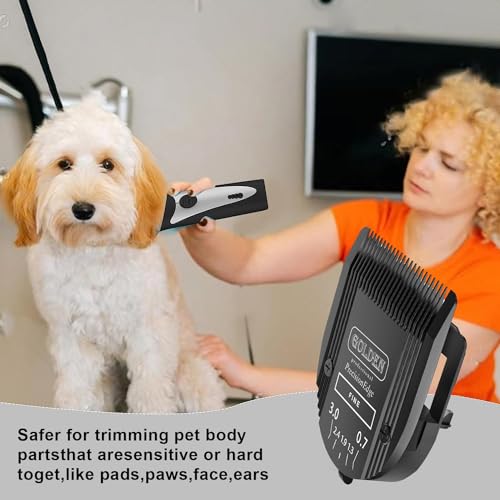 Adjustable 5 in 1 Blades Compatible with WAHL Arco,Bravura .Chromado，Creativa，Figura Dog Clippers for Dogs Grooming(Black/3PC) - color: Black