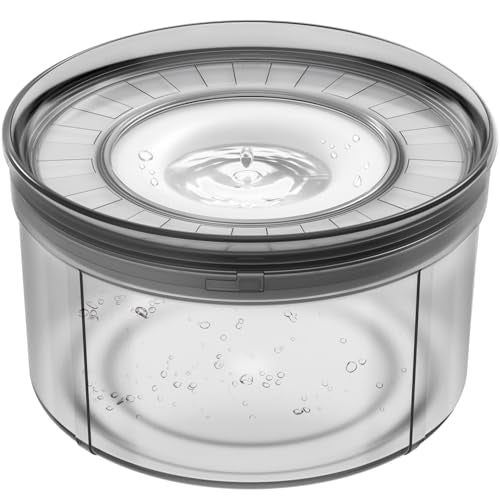 Techphardo 1Gallon No Spill Dog Water Bowl-3.8L Large Capacity, BPA-Free, Anti-Splash & Anti-Digging Design with Non-Slip Base, for Messy Drinkers - color: White