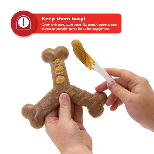 Chew King by Mammoth Dog Bacon Lovin’ Wishbone, Nylon Bones, Textured Bacon Flavored Chew Toy, for All Breed Sizes - size: Medium, style: Wishbone (1 Pack)