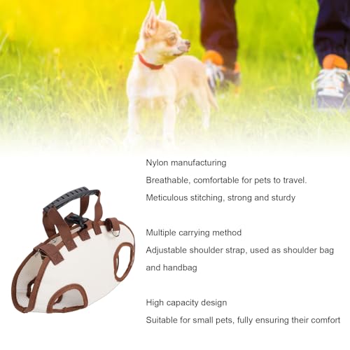 Generic Dog Carrier Backpack with Leash, 3 in 1 Breathable Pet Handfree Sling Carrier, Small Puppy Bag for Travel Hiking Outdoor (Size S)