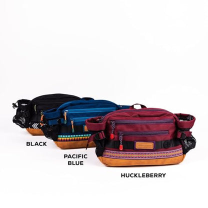 Wilderdog Mega Hip Pack with 3-Liter Capacity, Two Mesh Water Bottle Pockets, Interior Key Loops, Adjustable Straps, and Poop Bag Dispenser (Pacific Blue) - color: Pacific Blue