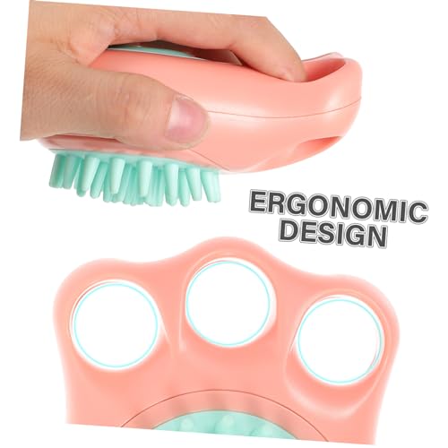 LIFKOME Dog Cat Bath Brush Shampoo Dispenser Silicone Massage Grooming Tool for Pet Bathing and Cleaning Ergonomic Design for Easy Use
