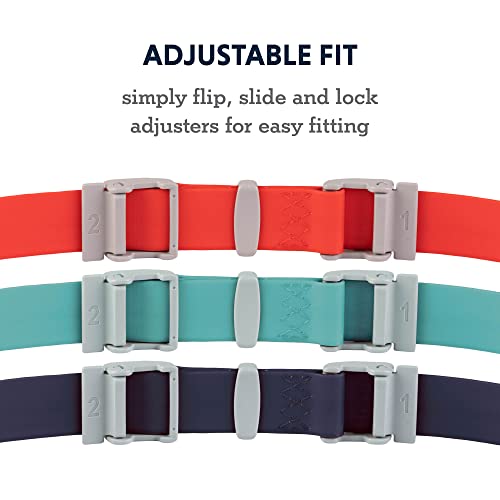 Ruffwear, Confluence Dog Collar, Waterproof Heavy Duty Quick Release Buckle, Odor-Resistant Easy Clean Adjustable TPU Webbing with & Silent ID Attachment, Midnight Blue, 20"-26" - color: Midnight Blue, size: 20"-26"
