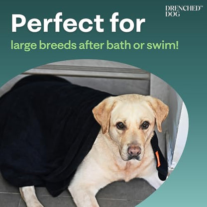 Bath Towel for Large Dogs – XL Microfiber Dog Drying Towel | Covers More, Absorbs More | 47 x 31 in | Quick Dry After Baths, Swims & Wet Walks - size: Large Bath Towel