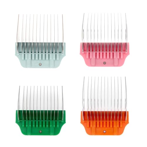 22mm 25mm 32mm 38mm Wide Clipper Guard Attachment Set for A5 Series Clippers| Stainless Steel Blade for Professional Dog Groomers| Snap-On/Off Design Wide Guard Combs for Dog Grooming - color: 4Pcs Set(22mm, 25mm, 32mm, 38mm)