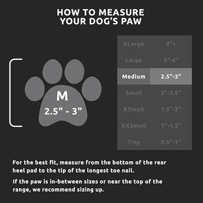 PawZ Rubber Dog Boots for Medium Paws - All-Weather Waterproof Dog Shoes, Anti-Slip Traction for Rain, Snow, Mud & Hot Pavement - Pull-On Dog Booties, Black - Medium (2.5" - 3") - Pack of 24 - size: M