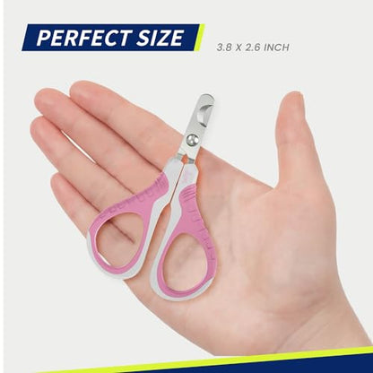 WePet Pet Nail Clippers U07.1, Professional Claw Trimmer, Bended Scissor Special for Cats, Kittens, Dogs, Puppies, Small Animals, White/Thulian Pink - color: #03 White/Thulian Pink