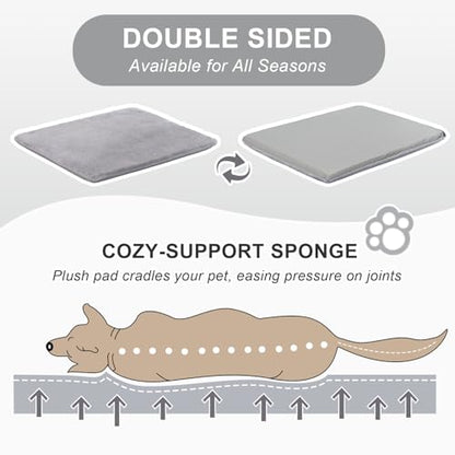 Jiupety Cozy Small Pet Dog House, 2 in 1 Puppy House, S Size for Cat and Puppy, Warm Cave Sleeping Nest for Cats and Dogs, S(14"×12"×11"), Up to 5 Lb, Grey - style: S