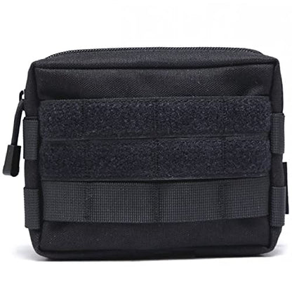 Molle Pouches, Tactical Admin Pouch Compact EDC Utility Gadget Gear Pouch Military Carry Accessory Belt Hanging Waist Bag - color: black-7"(L) * 5.1"(H)
