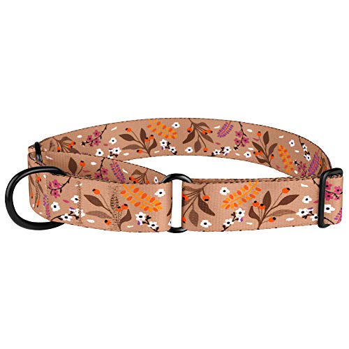 CollarDirect Martingale Dog Collar Heavy Duty Nylon Slip Collars for Small Medium Large Dogs [Nylon, Patterned, Navy Blue, M, 12"-17"] - color: Navy Blue, size: Medium (Neck Size 12"-17")