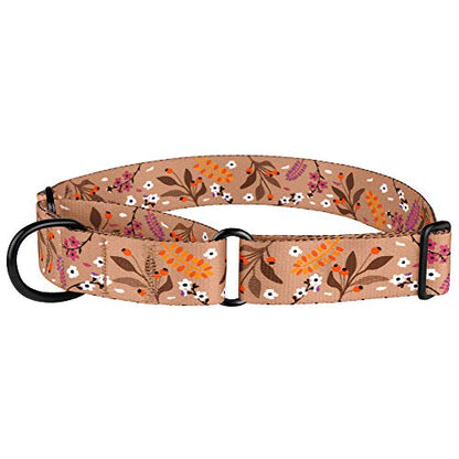 CollarDirect Martingale Dog Collar Heavy Duty Nylon Slip Collars for Small Medium Large Dogs [Nylon, Patterned, Navy Blue, M, 12"-17"] - color: Navy Blue, size: Medium (Neck Size 12"-17")