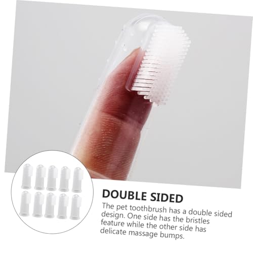 60pcs Silicone Finger Toothbrushes for Dogs Cats Gentle Oral Massagers for Teeth Cleaning Gum Care for Puppies and Kittens Food-Grade Safe