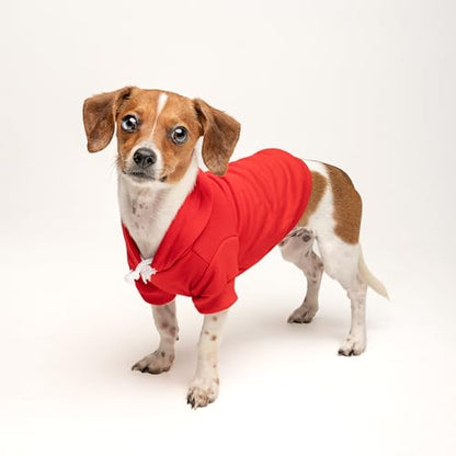 Firefighter K9 Fire Dept Dog Hoodie | Fleece Lined |Leash Hole| Firehouse | Rescue Squad | Halloween Costume | First Responder | Dalmation|Red, 4X-Large 1380 - color: Red-Hoodie, size: 4X-Large (40-55 lbs)