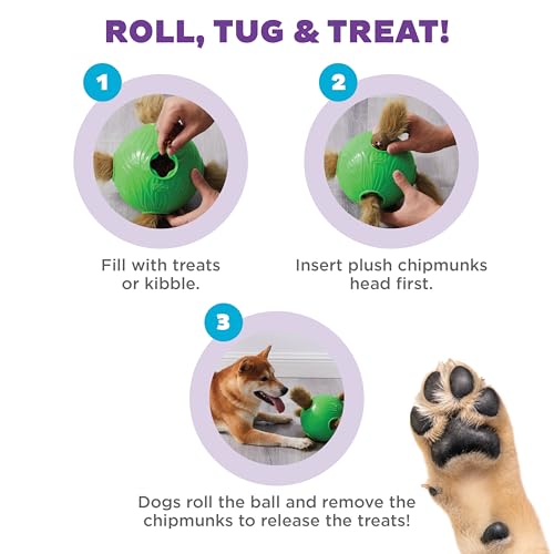 Outward Hound by Nina Ottosson Dog Snuffle N' Treat Ball Puzzle, Level 2 Intermediate, Green, Large - color: Snuffle N' Treat (Green)
