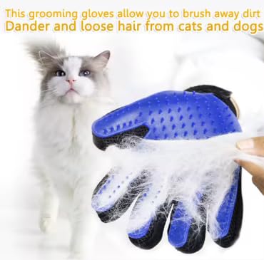 Dog Gloves Right + Left Hands for Pet Hair Removal