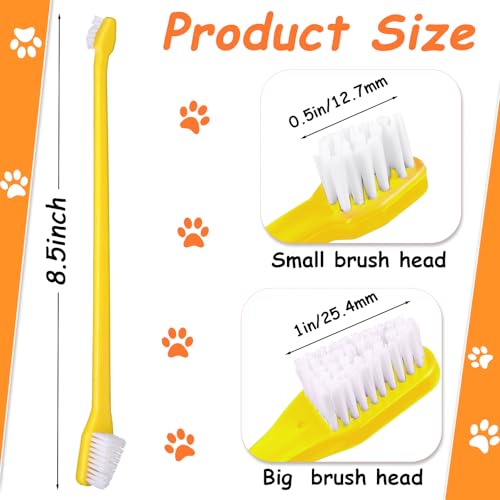 Honeydak Dog Toothbrush Bulk Dual Headed Dental Brushes Dogs Tooth Brushing Kit Long Handle Pet Tooth Brush for Puppy Large Small Cats and Most Pets Teeth Cleaning Dental Supplies(70 Pcs,Multicolor) - color: Multicolor