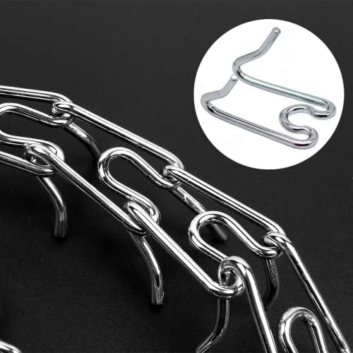 Dog Prong Collar, Adjustable Dog Training Collar with Quick Release Buckle for Small Medium Large Dogs (Silver, M/3.0mNeck: 16"-18'' Weight:50 lbs) - color: Silver, size: M/3.0mm (Neck: 16"-18" Weight: 50 lbs)