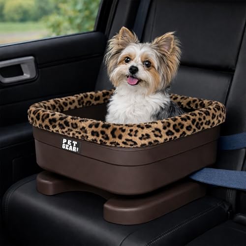 Pet Gear Booster Seat for Dogs/Cats, 16 Inch, Animal Print | Removable Washable Comfort Pillow + Liner, Safety Tethers Included, Installs in Seconds, No Tools Required - color: Animal Print, size: 16 Inch