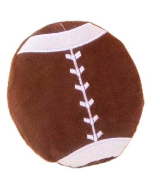 Dog Flying Disc Toy, Soft Plush Sports Ball Shaped Frisbee, Chew Resistant Squeaky Puppy Toy, Interactive Outdoor Training & Indoor Enrichment Toy - color: American football