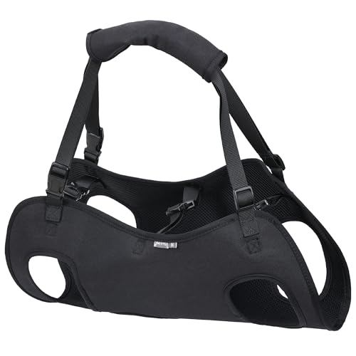 Dog Lift Harness,Full Body Dog Sling Carrier with Handle,Total Body Support for Dogs,Pet Dog Leg Support Sling Adjustable Retractable Breathable Lift Harness (M) - size: M