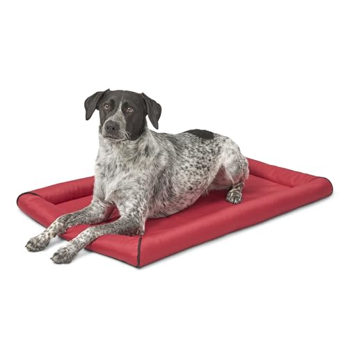 MidWest Homes for Pets Ultra-Rugged MAXX Dog Bed, Water Repellent, Easy Wipe Clean, Super Durable, Fits 36-Inch Dog Crates, Red, Polyester, 22.45"L x 17.33"W x 3"H - color: Red, size: 36 Inch