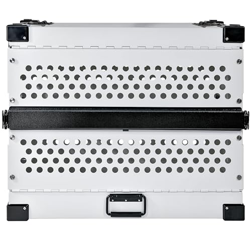 K9 Kennel Boss Aluminum Collapsible Dog Crate, Heavy Duty Folding Kennel - Small (White) - color: White, size: 30.6"L x 22.8"W x 25.7"H