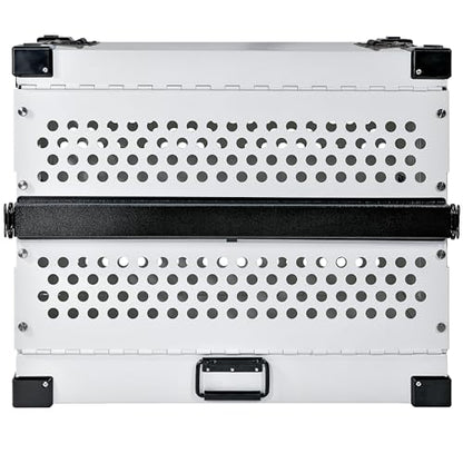 K9 Kennel Boss Aluminum Collapsible Dog Crate, Heavy Duty Folding Kennel - Small (White) - color: White, size: 30.6"L x 22.8"W x 25.7"H