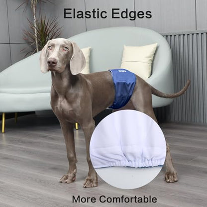 JoyDaog Reusable Dog Belly Bands for Male Dogs Diapers,5 Pack Premium Washable Dog Diapers Male Doggie Nappies Wrap,XL - size: X-Large (Pack of 5)