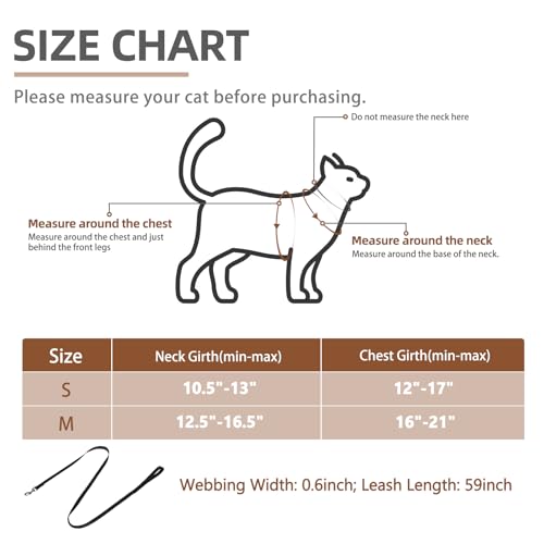 PUPTECK Tactical Cat Harness and Leash Set Escape Proof, Adjustable Reflective Kitten Jacket Easy Control, Pet Vest Harness for Cats Small Dogs Puppies Walking and Travel - color: Khaki, size: Small