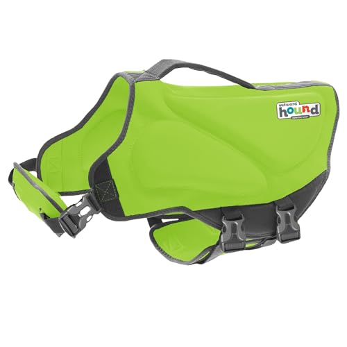Outward Hound Dawson Swim Dog Life Jacket, High-Performance Neoprene Dog Life Vest for Swimming, Boating, and Water Safety, XS, Green - color: Green, size: X-Small (Chest Girth: 11"-15")