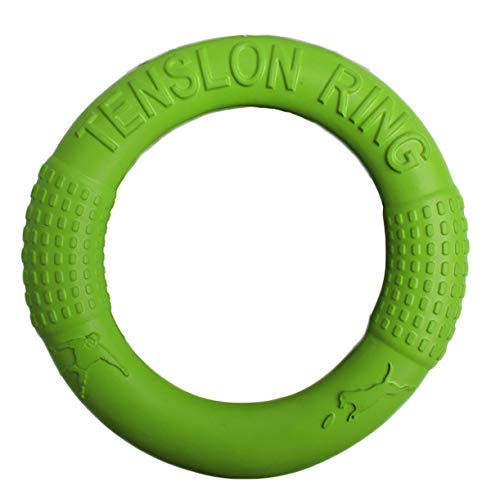 Dog Disc Toy Flying Ring Pets Flying Disc Dog Chew Toys Non-Toxic Fitness Ring Dogs DT103 Green 10.8 inch - color: Green, size: 10.8 inch