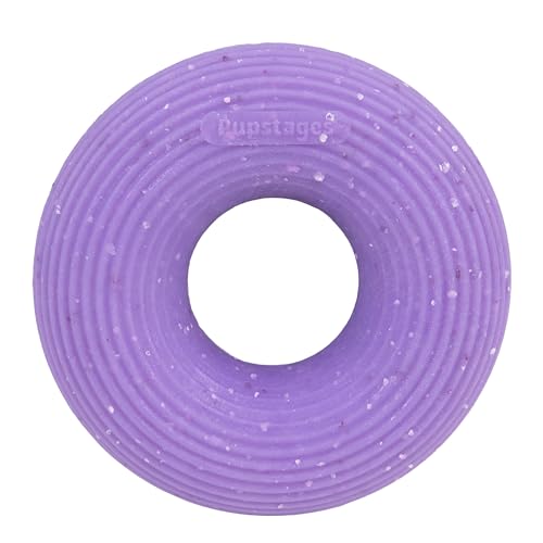 Flex-Force Ring Dog Toy for Fetch & Chew, Solid Core & Floats in Water, Vanilla-Roast Scent for Sensory Play, Power Chewers, All Breed Sizes, 4.6" - color: Ring Purple