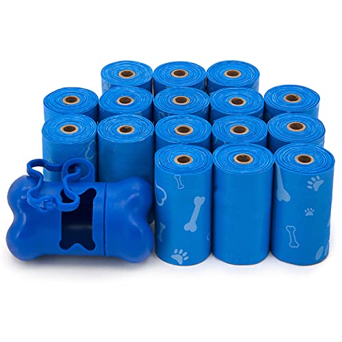 Best Pet Supplies Dog Poop Bags for Waste Refuse Cleanup, Doggy Roll Replacements for Outdoor Puppy Walking and Travel, Leak Proof and Tear Resistant, Thick Plastic - Blue (Unscented), 240 Bags - color: Blue (Unscented), size: 240 Bags