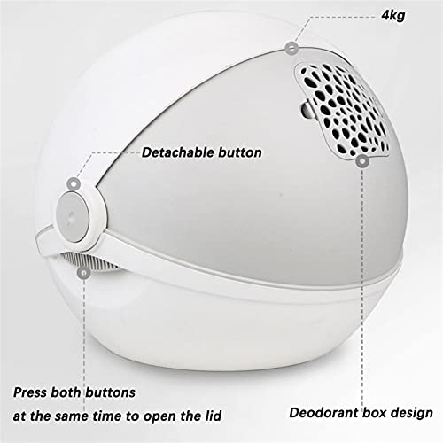 Dog Potty Training Toilet ﻿ Pet Cat Litter Box Tray Fully Enclosed Extra Large Toilet Nesting Training System Easy Cleaning Filter Pan Waterproof Space Capsule(A)