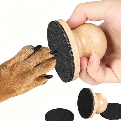 Pawsmooth Silent Dog Nail File, Dog Nail File with 6PCS Replaceable Filing Disc, Dogs Self Nails Files Board, Gentle Pet Nail Care Tool for Dogs and Cat