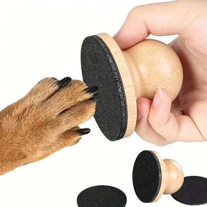 Pawsmooth Silent Dog Nail File, Dog Nail File with 6PCS Replaceable Filing Disc, Dogs Self Nails Files Board, Gentle Pet Nail Care Tool for Dogs and Cat
