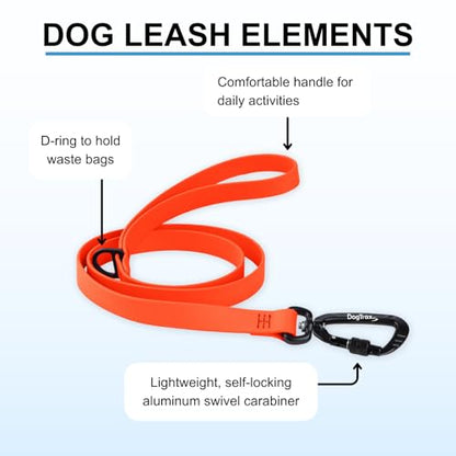 DogTraxs Essential Biothane Dog Leash, 3/4 in x 4 ft, Lavender Purple | Waterproof, Locking Carabiner, Dog Training, Small, Large, Medium Dogs - color: Lavender Purple, size: 3/4 In x 4 Feet