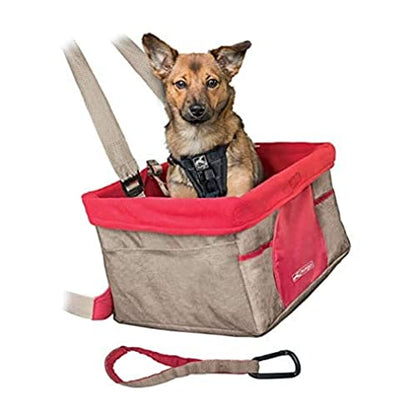 Kurgo Dog Booster Seat - Keeps Dogs Secure & Comfortable - Waterproof Exterior - Removable Washable Liner - Dog Car Seat with Harness Strap - Collapsible - Heather Style - Khaki - color: Heather Khaki, style: Original Packaging