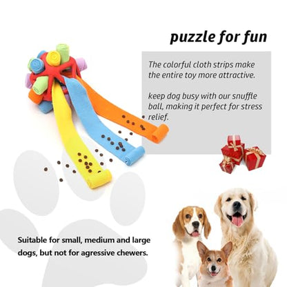 Interactive Snuffle Toys for Dogs, Sniffle Interactive Treat Game Ball, Furry Fellow Snuffle Master, Encouraging Natural Foraging Skills (Red, Triangle) - color: Red