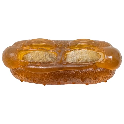 Starmark Treat Ringer Hot Dog Toy for Small Dogs - color: Brown, size: Small