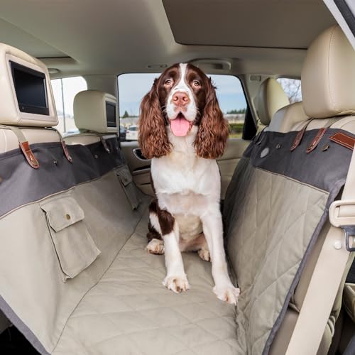 PetSafe Happy Ride Quilted Hammock Seat Cover - Long-Lasting Waterproof Backseat Protection - Keeps Leather Seats Clean & Protects from Scratches - Prevents Driver Distraction - Green - color: Green, size: Standard, style: Hammock