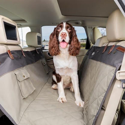 PetSafe Happy Ride Quilted Hammock Seat Cover - Long-Lasting Waterproof Backseat Protection - Keeps Leather Seats Clean & Protects from Scratches - Prevents Driver Distraction - Green - color: Green, size: Standard, style: Hammock