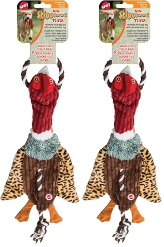 SPOT Ducks Mini Skinneeez Tugs Stuffingless Dog Toy, 14", 1Piece/ Style May Vary, Assorted (54181) (Pack of 2) - size: 14" (Pack of 2)