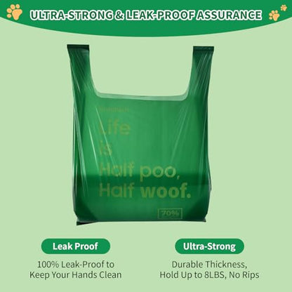 60 Count Extra Large Dog Poop Bags for A&H Swivel Bin Pooper Scooper, Pet Waste Bags with Handle for Dog Poop Cat Litter, Heavy Duty Leakproof Unscented (Only Dog Poop Bags) - style: 60 Count