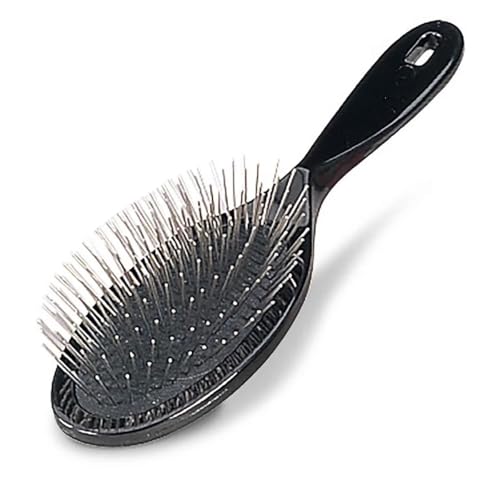 Dog and Cat Professional Oval Grooming Pin Brushes Choose Size Style and Type All Have Ergonomic Handles (8.75" Black Molded) - size: 8.75" Black Molded