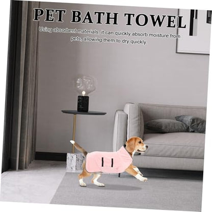 VICASKY Super Absorbent Quick Drying Dog Bathrobe Towel Fast Dry PET Towel for Dogs Cats Comfortable Microfiber Robe for Bathing and Swimming