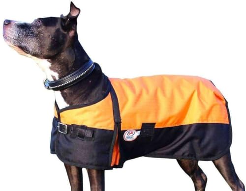 Derby Originals Horse Tough 600D Ripstop Waterproof Winter Dog Coat 150g Medium Weight - color: Orange, size: 17.5 in
