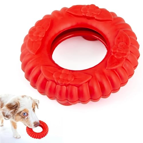 Jeffers Pet Natural Rubber Dog Chew Toy – Red Virgo, Large - Vanilla Scent, Durable, Non-Toxic, Dishwasher Safe, Interactive Fetch & Tug Toy - Perfect for Training Medium Chewers