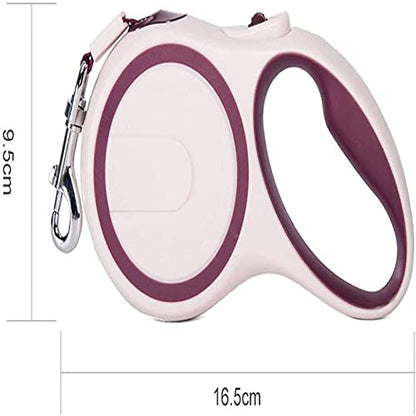 Retractable Dog Leash for Small Medium Dogs up to 88lbs, 10/16Ft Strong Nylon Tape, One-Handed Brake, Pause, Lock(Purple,3m) - color: Purple, size: 3m